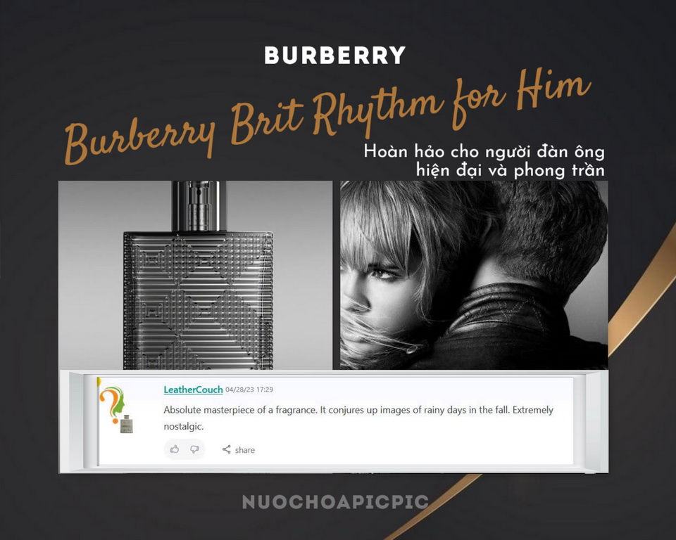 Burberry Brit Rhythm Men Edt 90ml - Nuoc Hoa Pic Pic