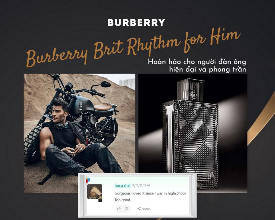 Burberry Brit Rhythm Men Edt 90ml - Nuoc Hoa Pic Pic