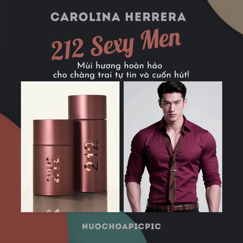 Carolina Herrera 212 Sexy Men Edt 50ml - Nuoc Hoa Pic Pic