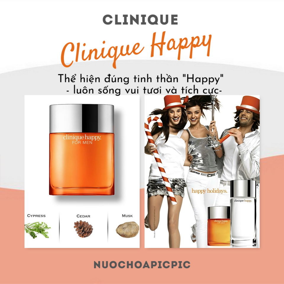 Clinique Happy For Men Edt 100ml - Nuoc Hoa Pic Pic