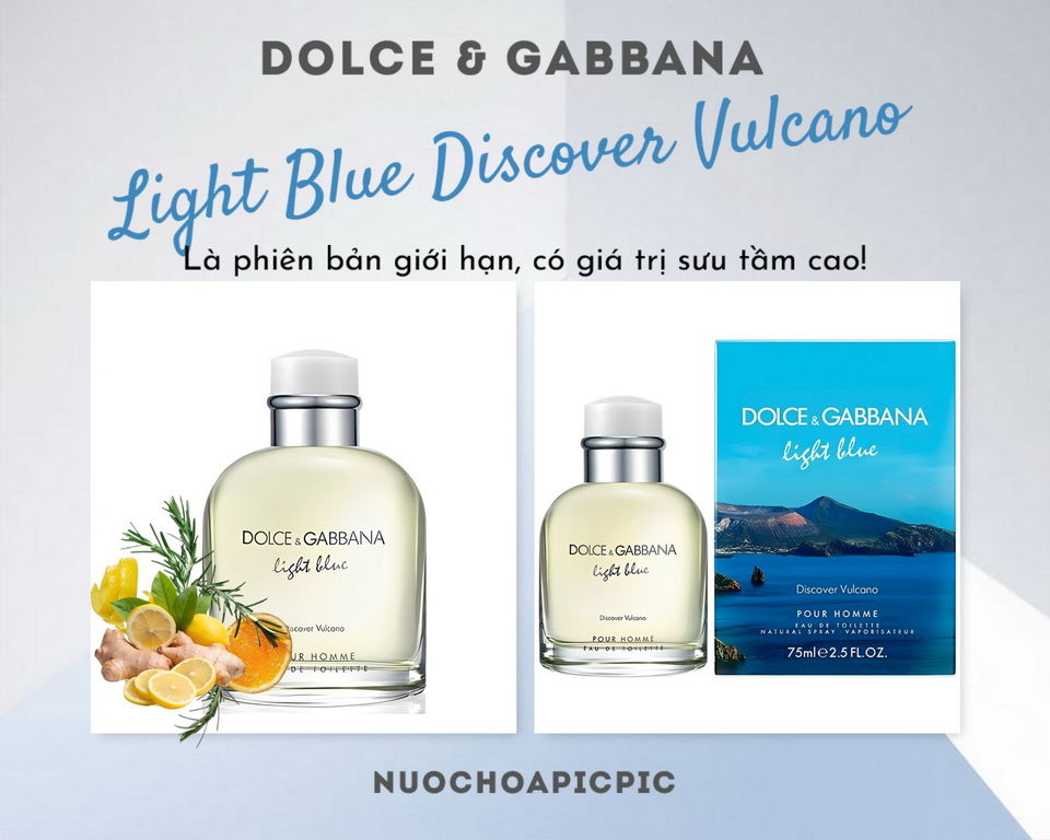 Dolce&Gabbana Light Blue Discover Vulcano Edt 75ml - Nuoc Hoa Pic Pic