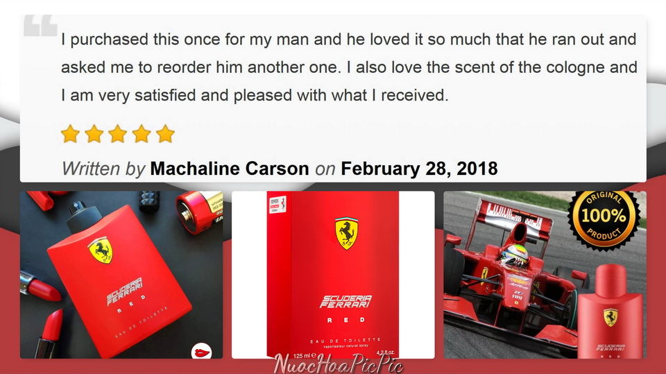 Ferrari Scuderia Red Edt 125ml - Nuoc Hoa Pic Pic