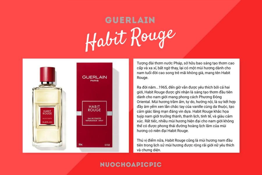 Guerlain Habit Rouge Edt 100ml - Nuoc Hoa Pic Pic