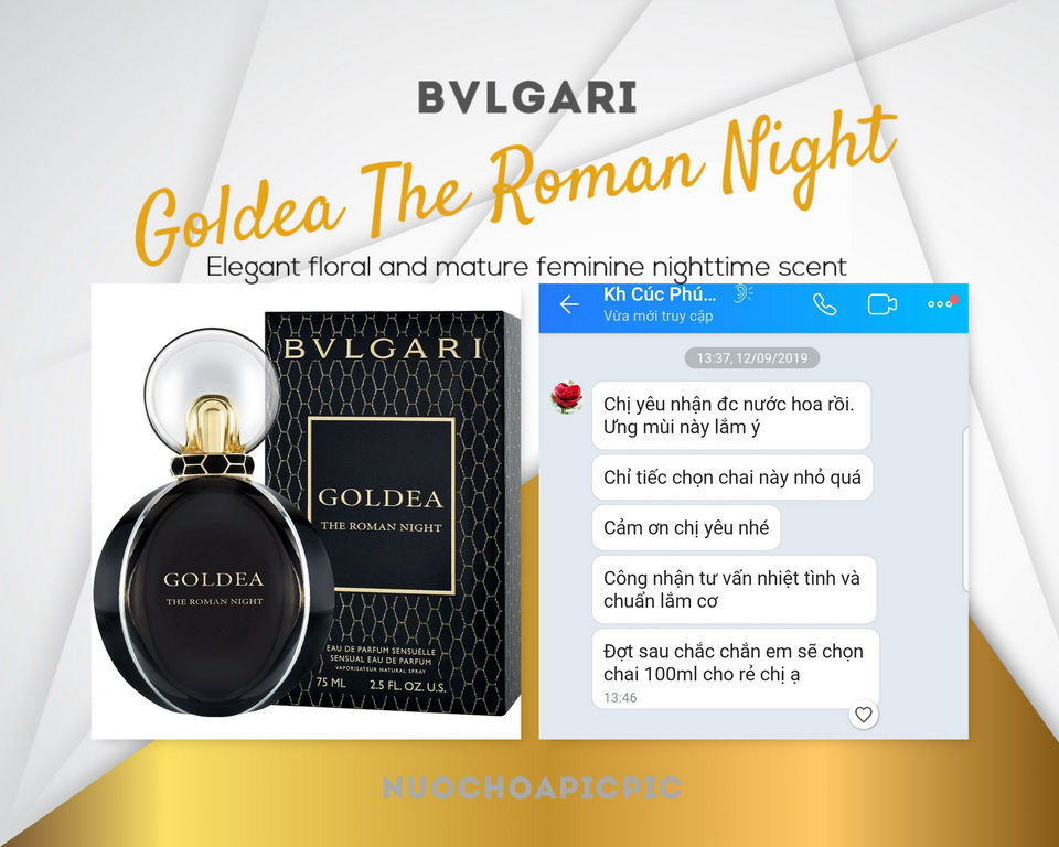 Bvlgari Goldea The Roman Night Edp 75ml - Nuoc Hoa Pic Pic