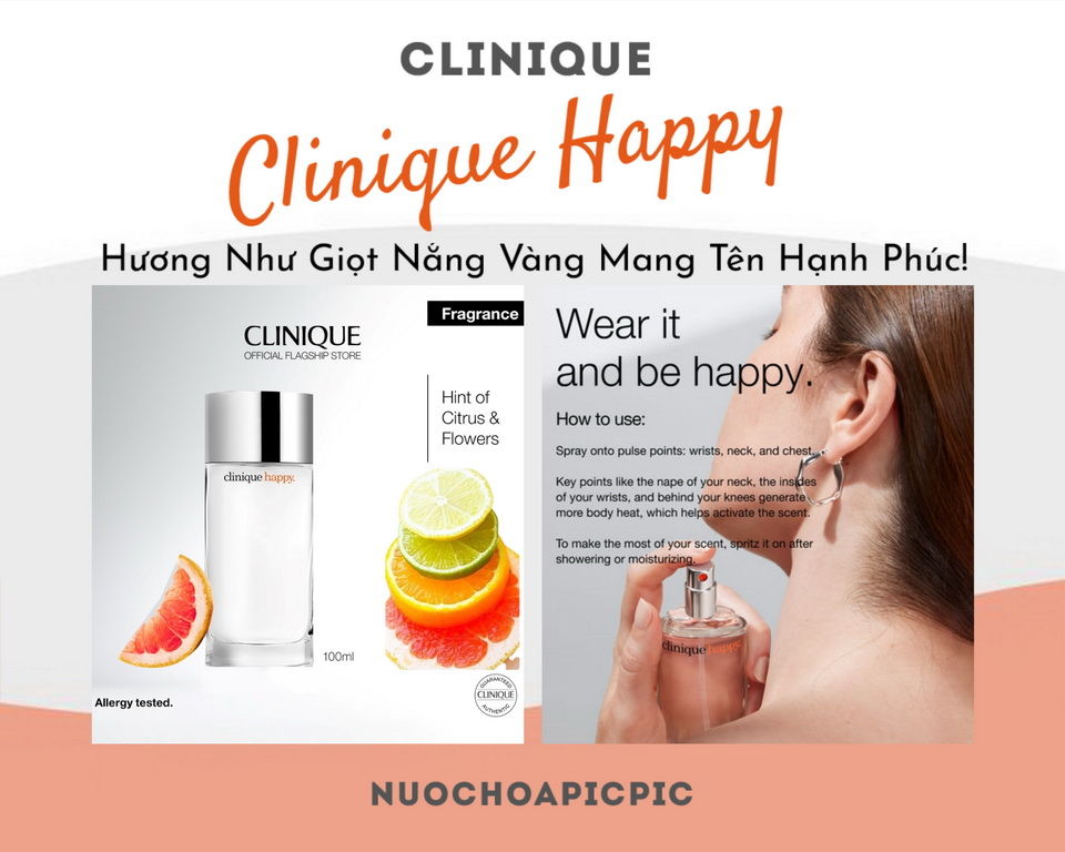Clinique Happy Edp - Nuoc Hoa Pic Pic