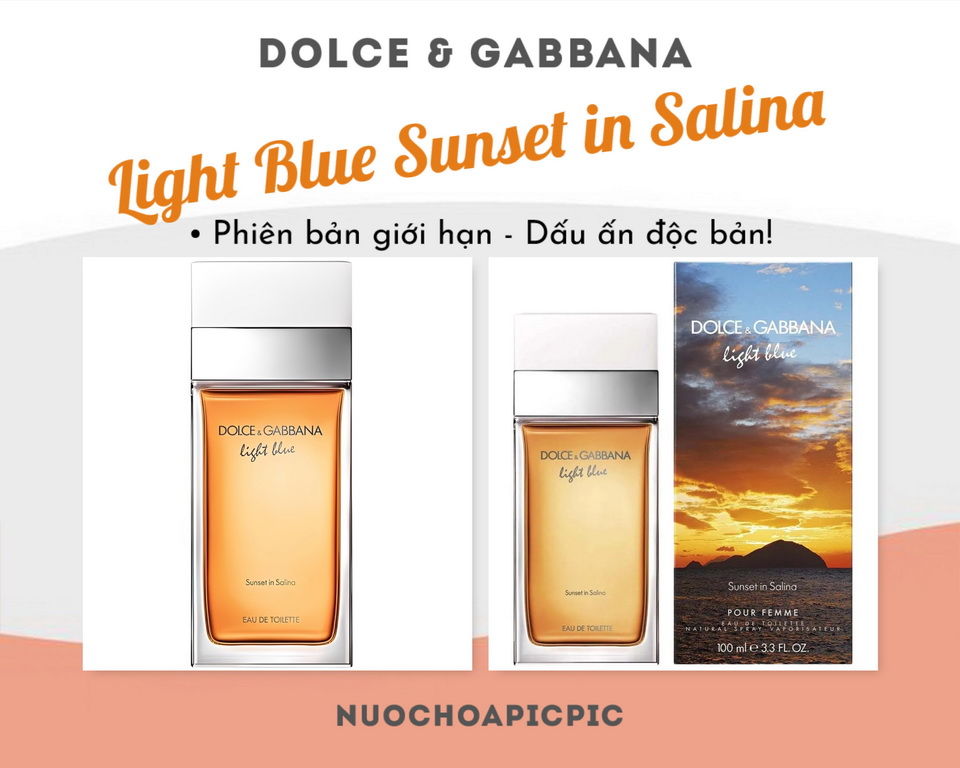 Dolce & Gabbana Light Blue Sunset in Salina Edt - Nuoc Hoa Pic Pic