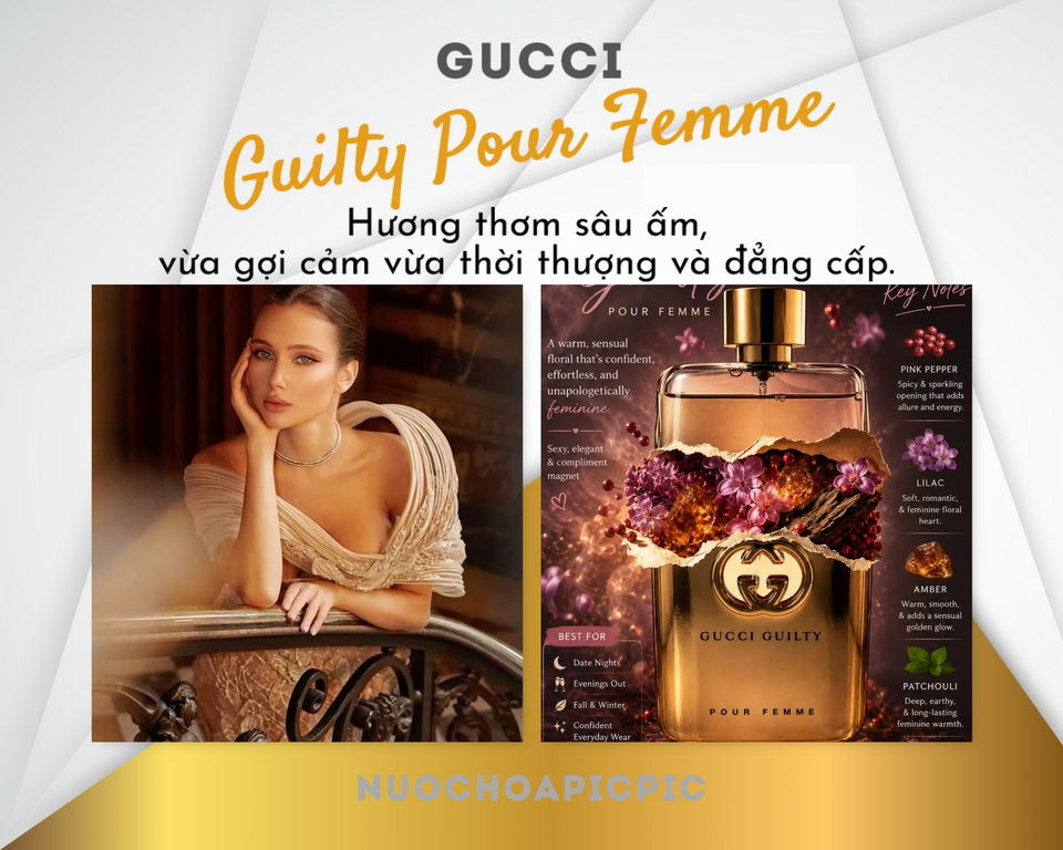 Gucci Guilty Pour Femme Edp 90ml - Nuoc Hoa Pic Pic