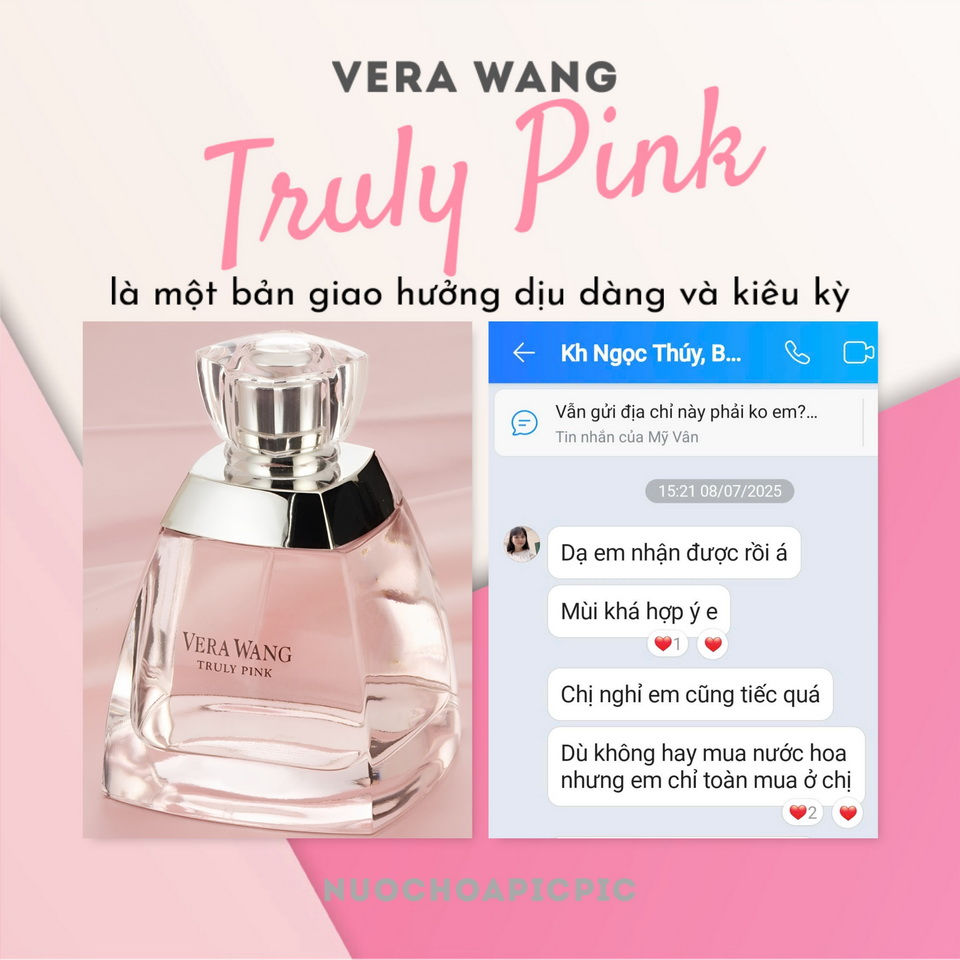 Vera Wang Truly Pink Edp 100ml - Nuoc Hoa Pic Pic