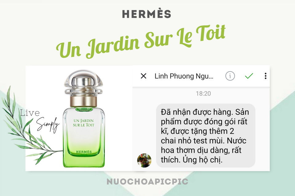 Hermes Un Jardin Sur Le Toit Edt - Nuoc Hoa Pic Pic