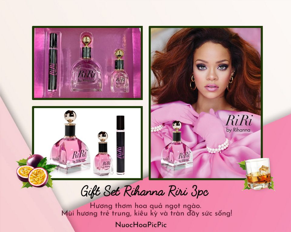 Gift Set Rihanna Riri 3pc - Nuoc Hoa Pic Pic
